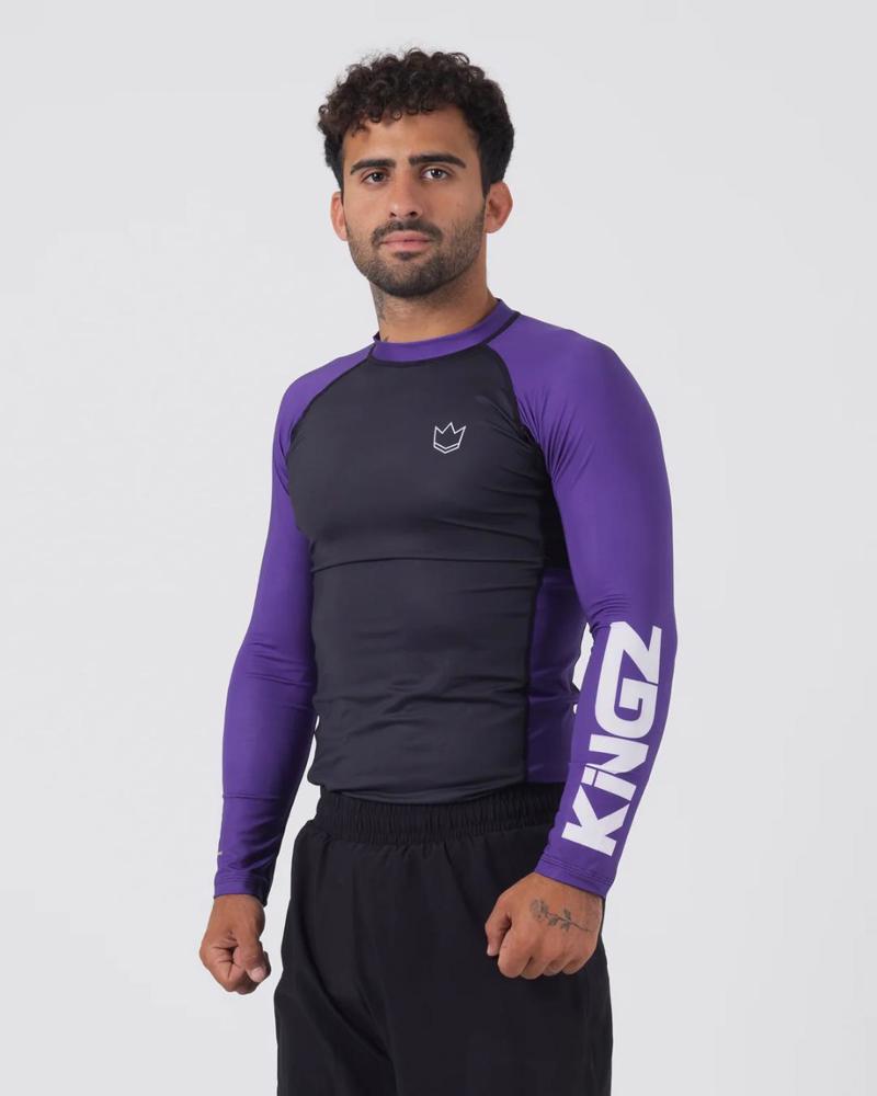 KINGZ Ranked Performance V2 L/S Rashguard-purple